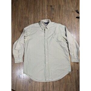 Ralph Lauren Yarmouth Shirt Mens 16.5 32/33 Green Long Sleeve Button Down